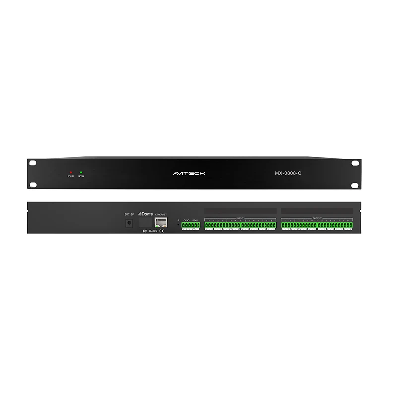 12 V Dante 8 8 -ból hálózati audio processzor