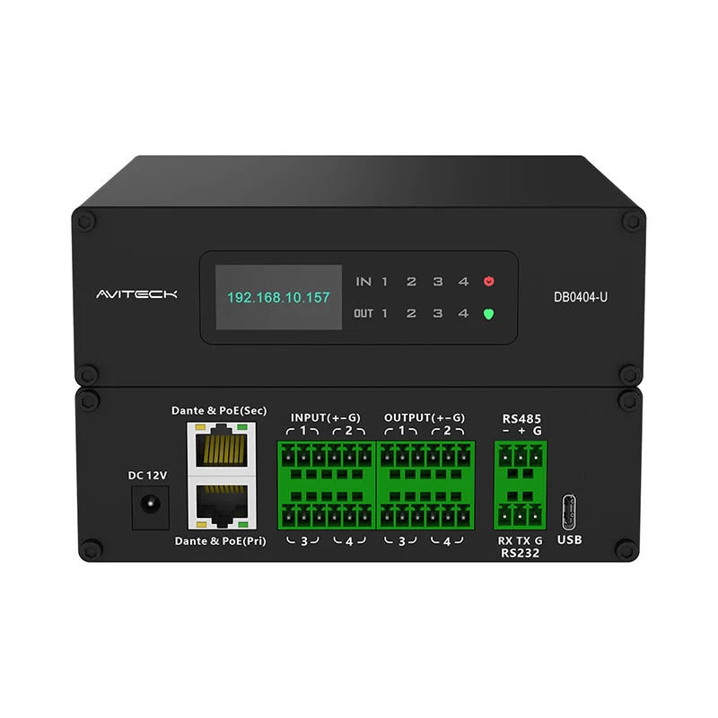 Dante 4 in 4 Out Network audio processzor doboz